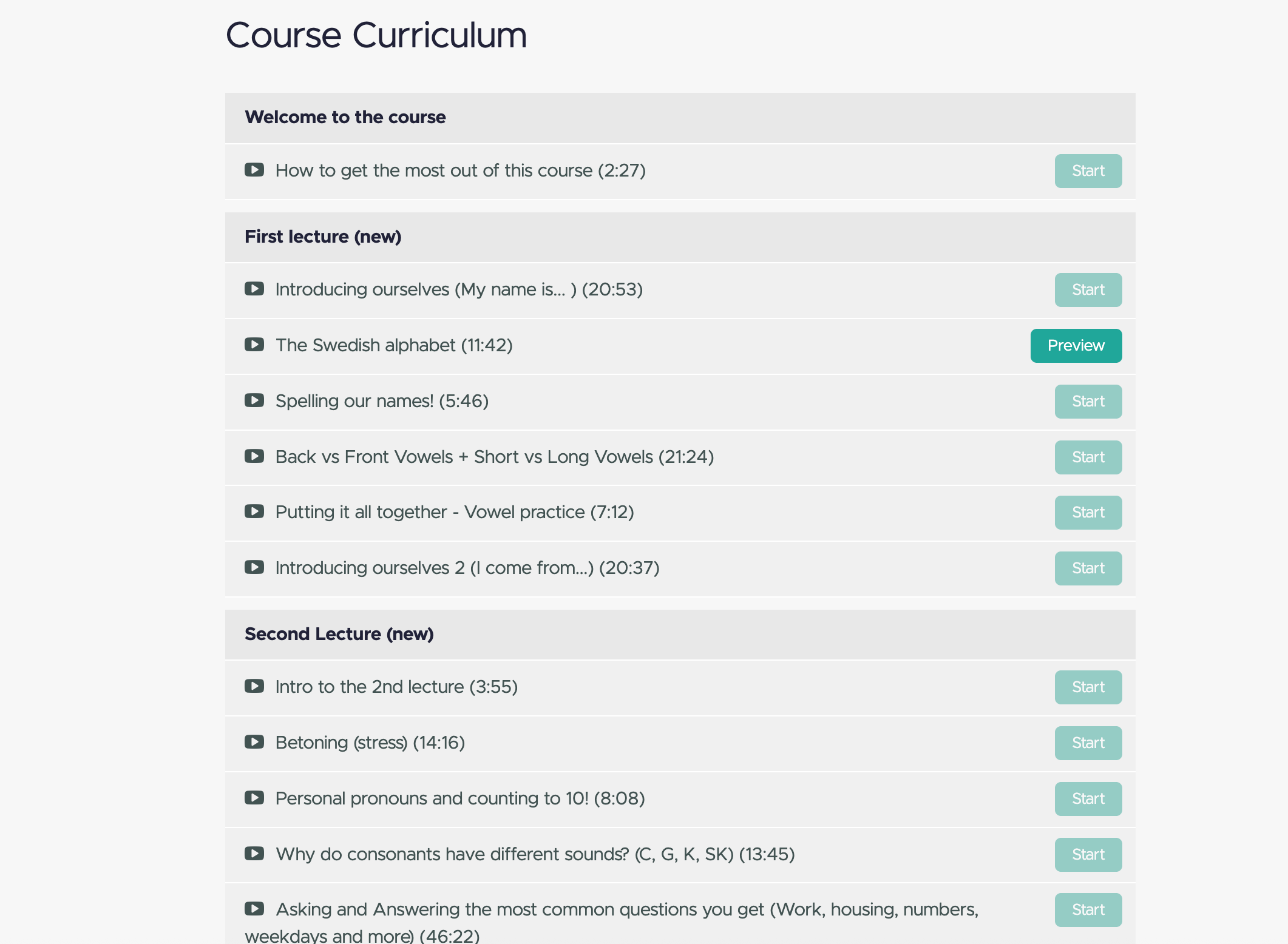 Swedish Course for 100% beginners