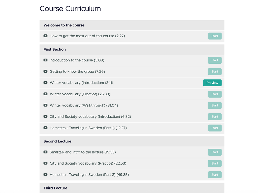 Swedish Course for Lower Intermediate (Level 4)